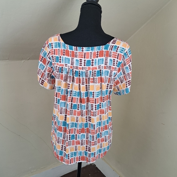 Savanna Jane Floral Embroidered Vibrant Printed Top Size M - Picture 4 of 11